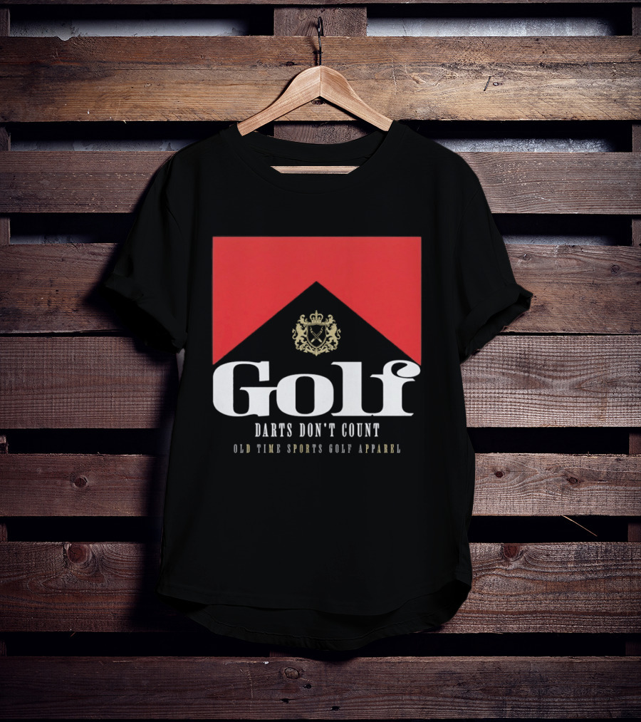 Golf Darts Don't Count Old Time Sports Apparel Crest T-Shirt