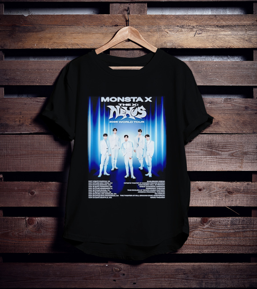 Monsta X The X Nexus 2026 World Tour Dates And Venues T-Shirt