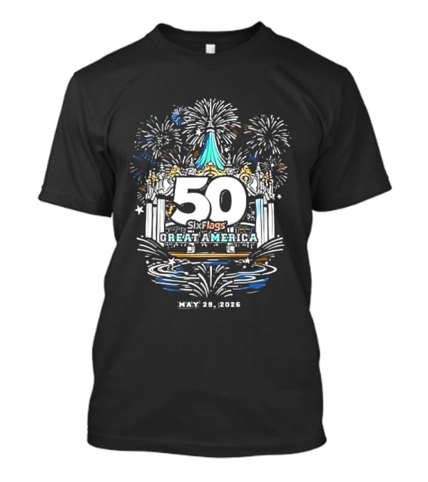 Six Flags Great America 50th Anniversary Celebration May 28 2026 T-Shirt