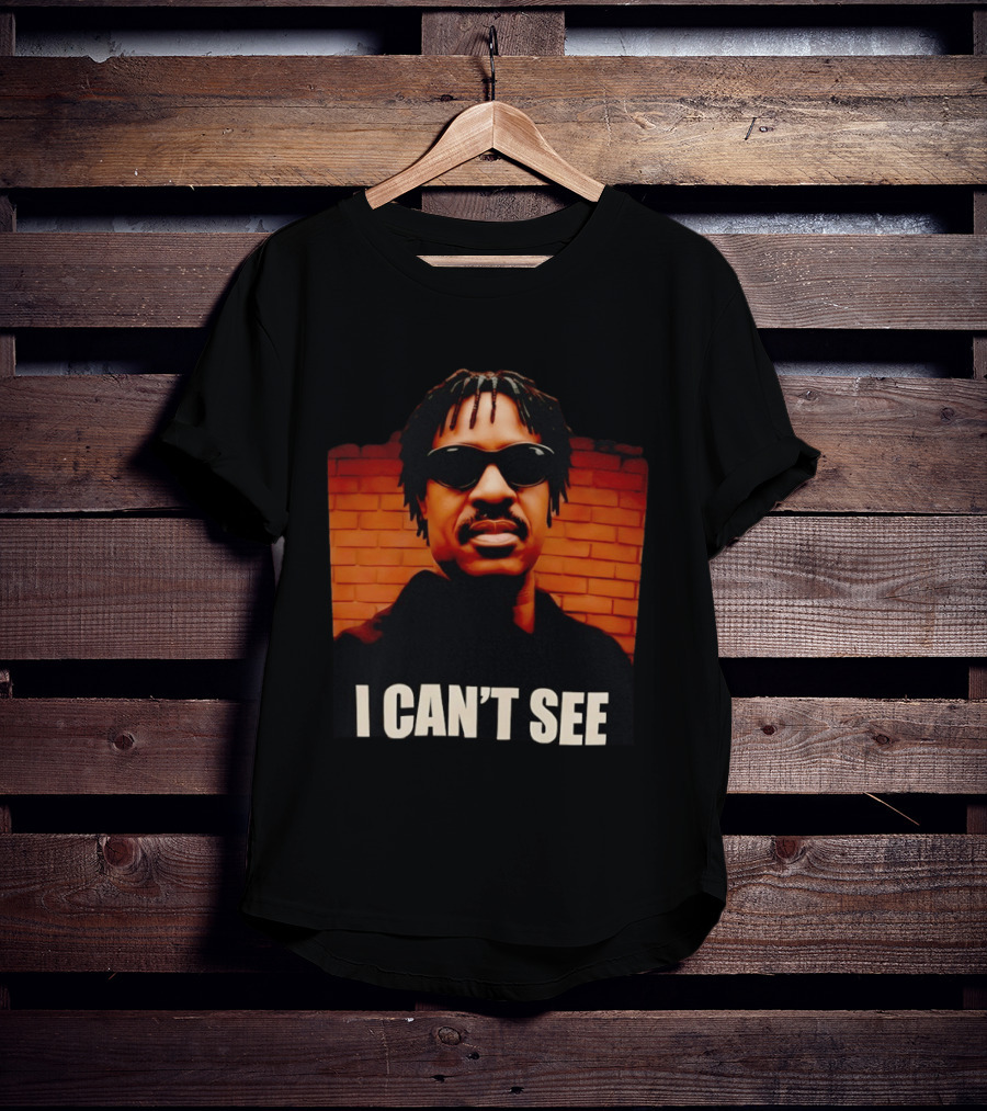 Stevie Wonder Motown R&B Soul Music Legend Singer Songwriter Parody I Can't See T-Shirt