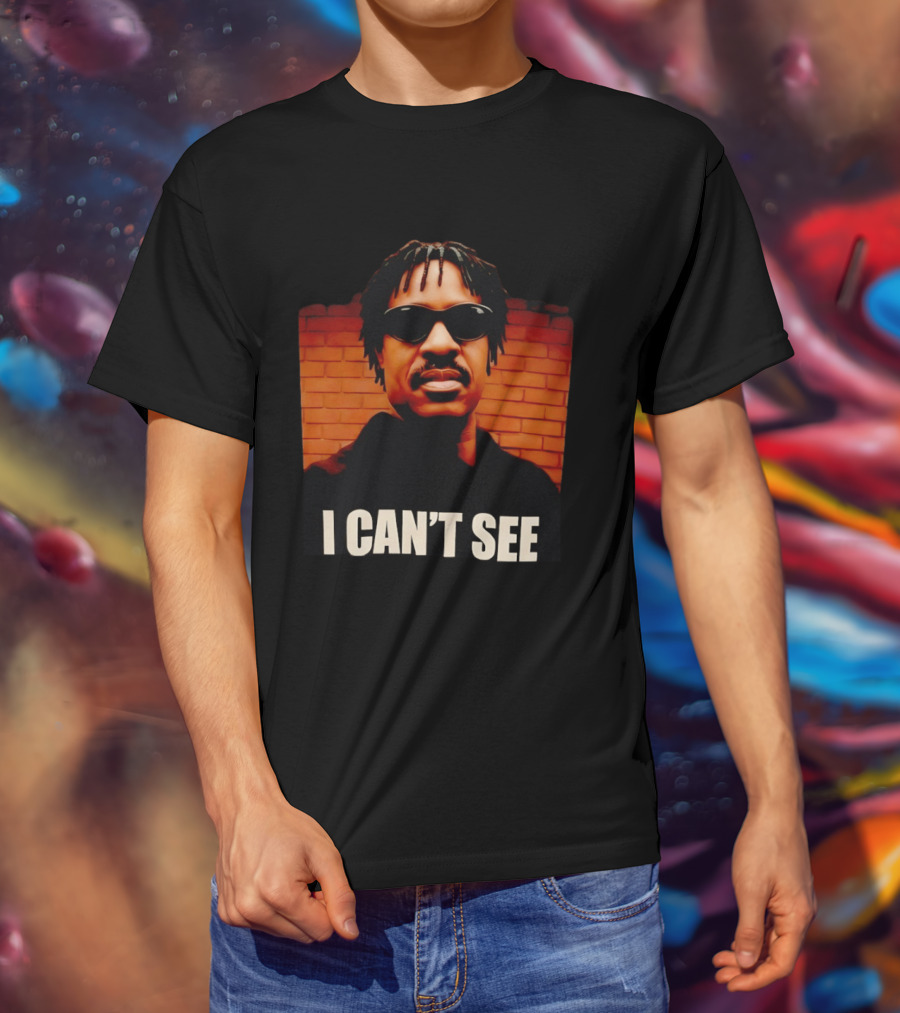 Stevie Wonder Motown R&B Soul Music Legend Singer Songwriter Parody I Can't See T-Shirt