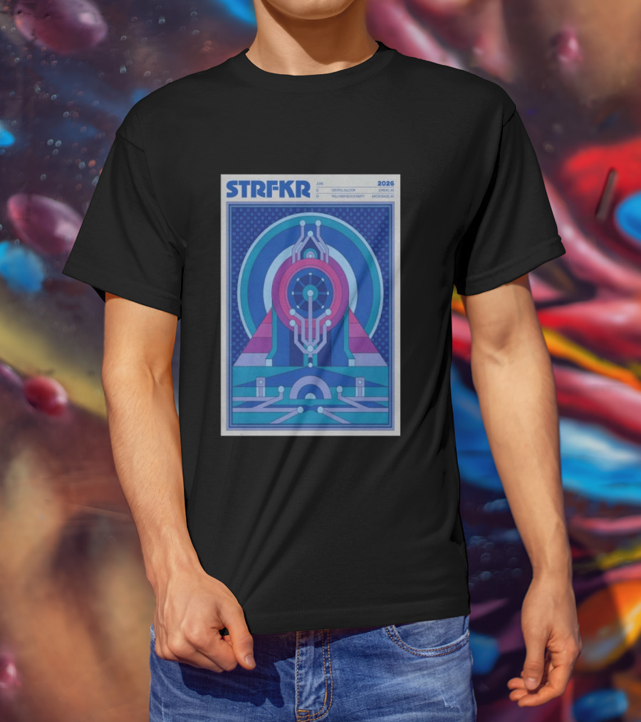 STRFKR June 2026 Alaska Tour Crystal Saloon Jambell Whale Navy Block Party Anchorage T-Shirt