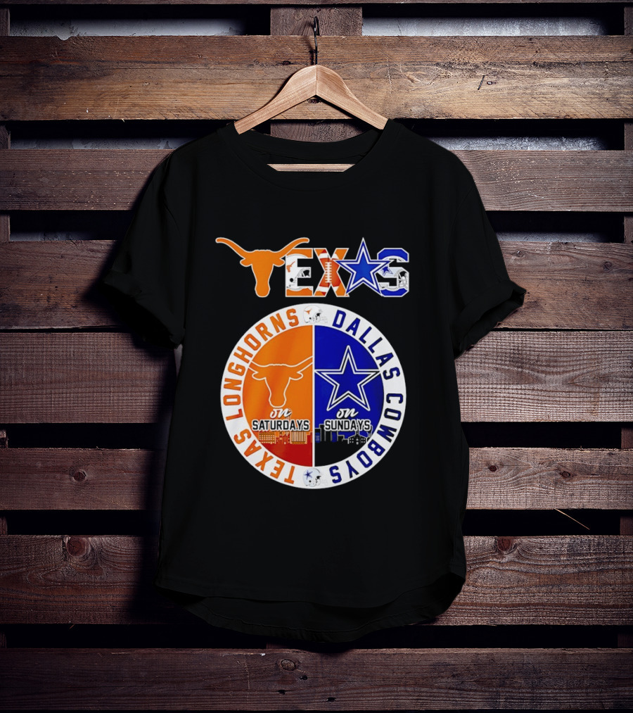Texas Longhorns Dallas Cowboys Game Day Weekend Saturdays Sundays T-Shirt
