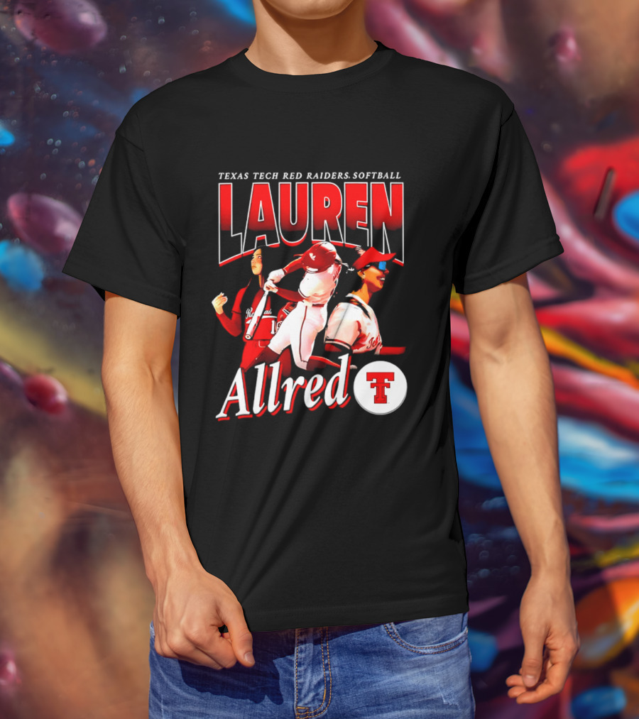 Texas Tech Red Raiders Softball Lauren Allred Team T-Shirt