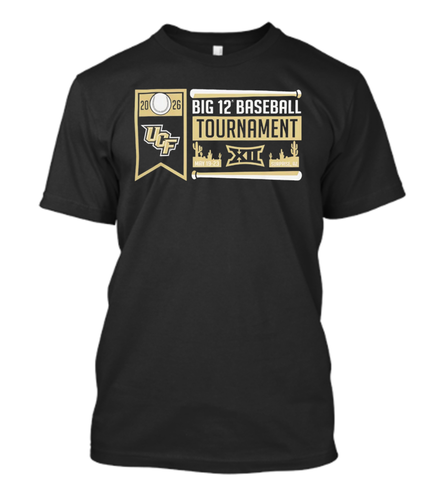UCF Knights Big 12 Baseball Tournament 2026 May 19 23 Surprise AZ T-Shirt
