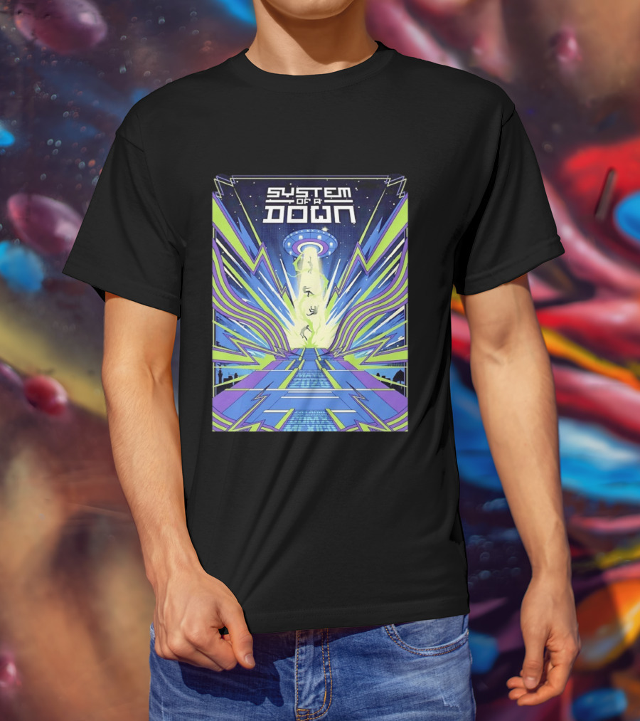 UFO Spaceship System Of A Down CDMX Mexico At Estadio GNP Seguros T-Shirt