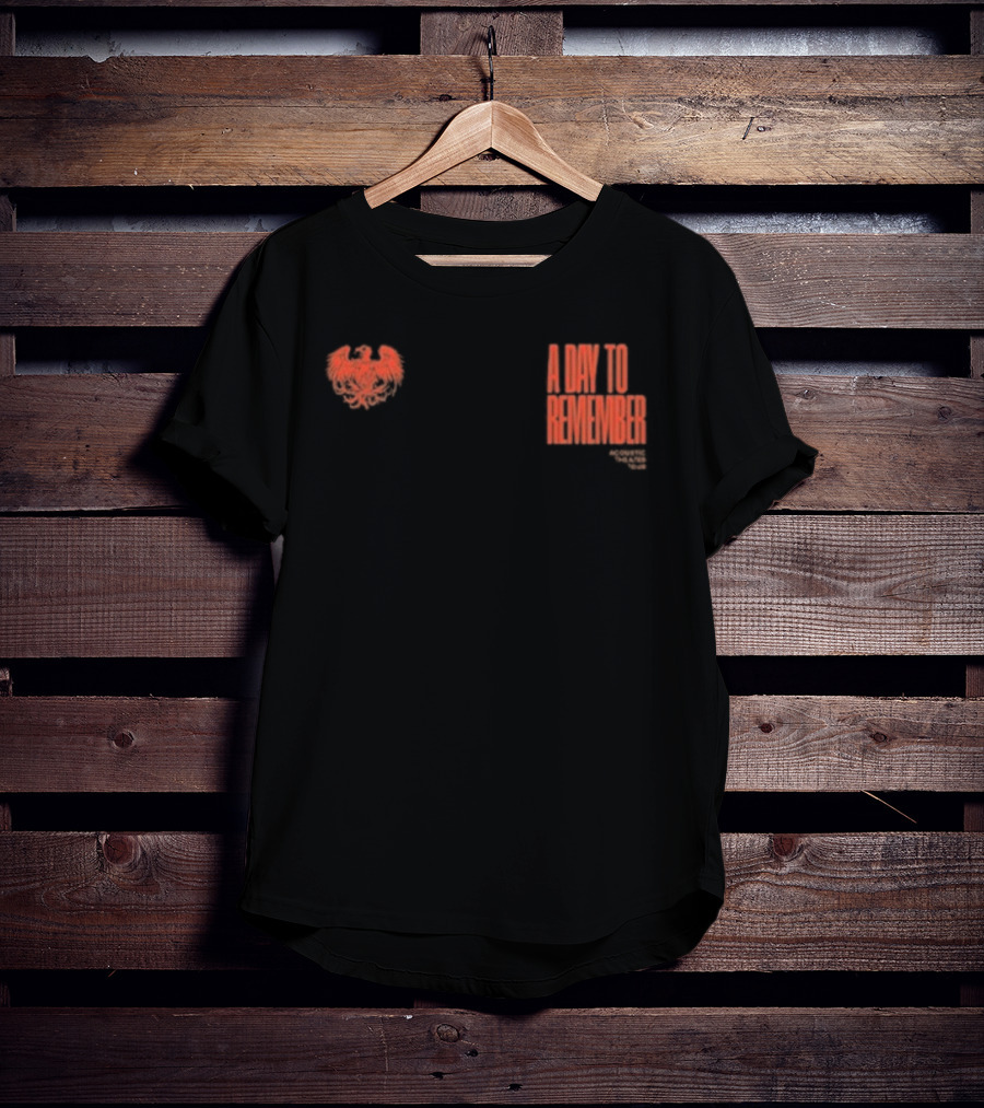 A Day To Remember Reassembled The Acoustic Theater Tour Orange Heart T-Shirt