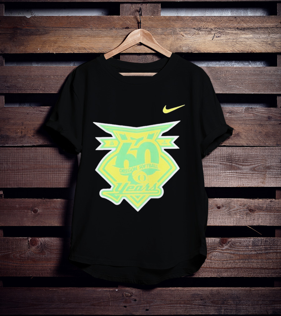 Oregon Softball 60 Years Anniversary Club Nike T-Shirt