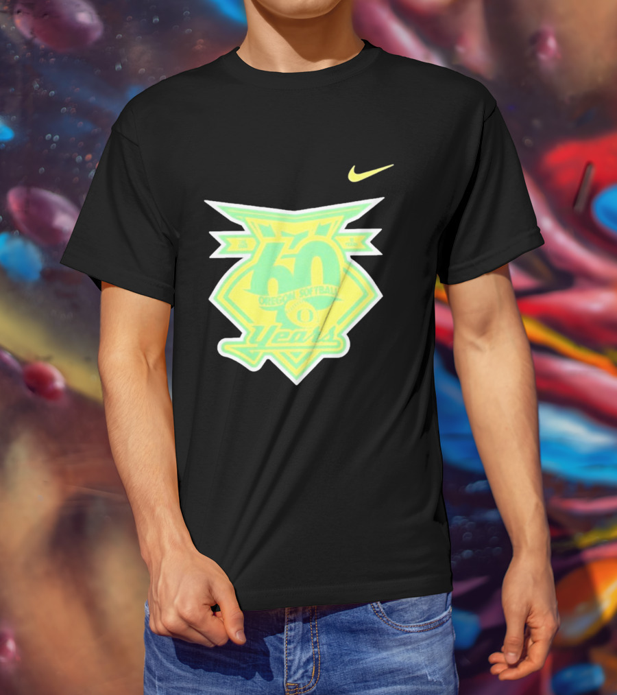 Oregon Softball 60 Years Anniversary Club Nike T-Shirt