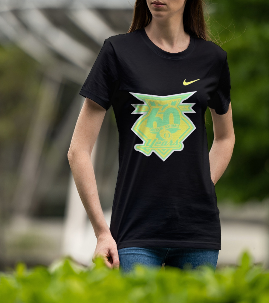 Oregon Softball 60 Years Anniversary Club Nike T-Shirt