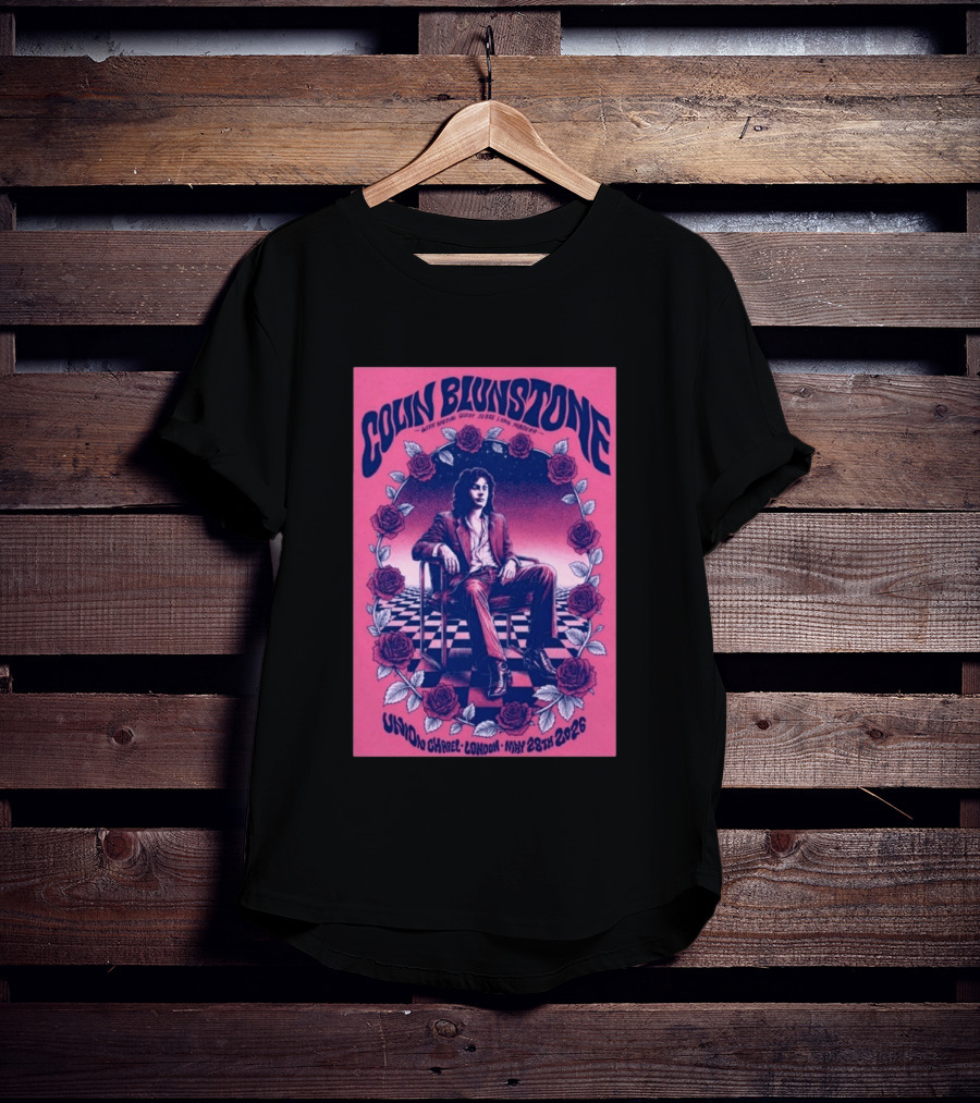 Colin Blunstone Union Chapel London May 28th 2026 With Special Guest Jesse Lynn Madera Roses And Stage Checkerboard T-Shirt