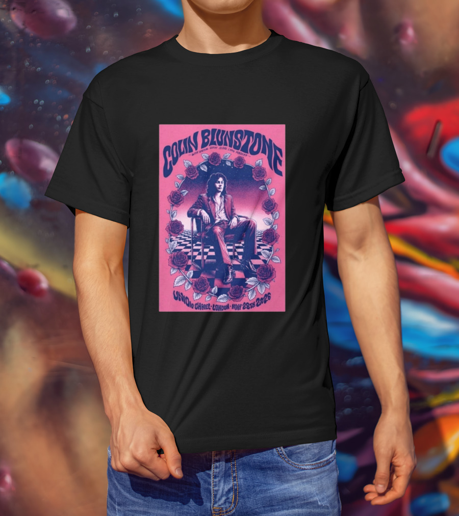 Colin Blunstone Union Chapel London May 28th 2026 With Special Guest Jesse Lynn Madera Roses And Stage Checkerboard T-Shirt