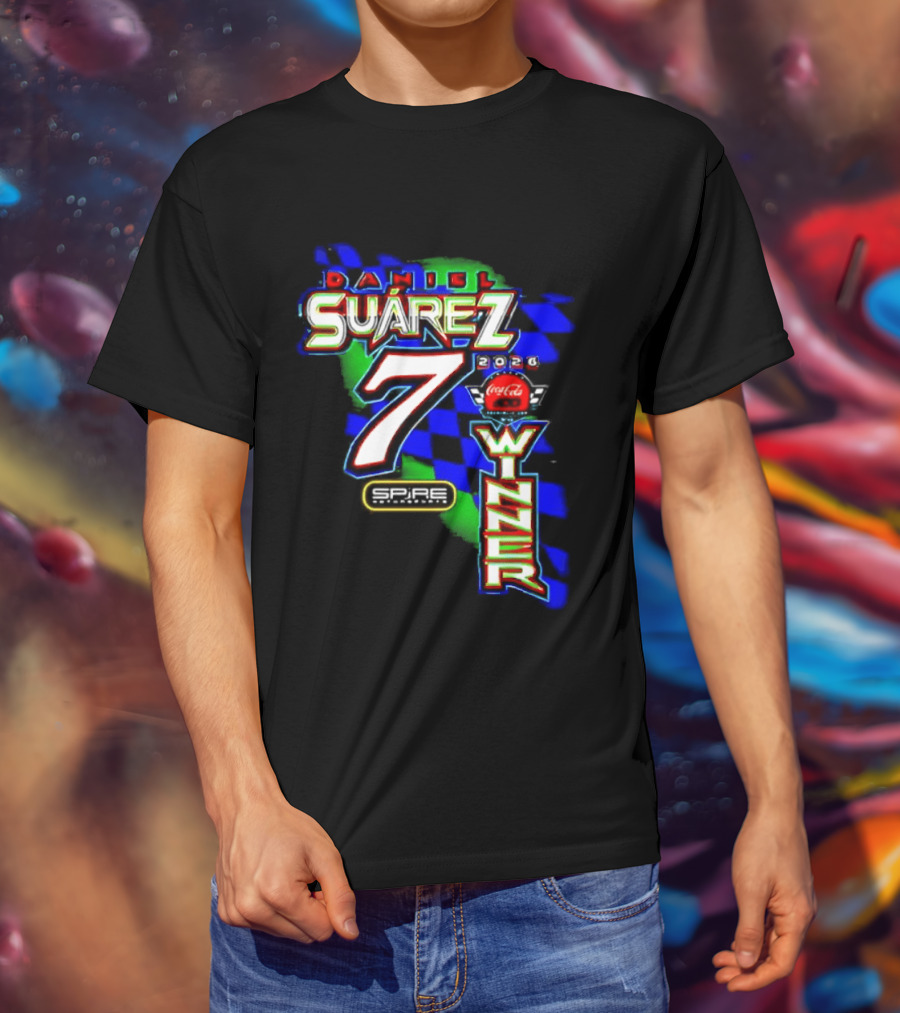 Daniel Suarez NASCAR Coca Cola Number 7 Winner 2026 T-Shirt