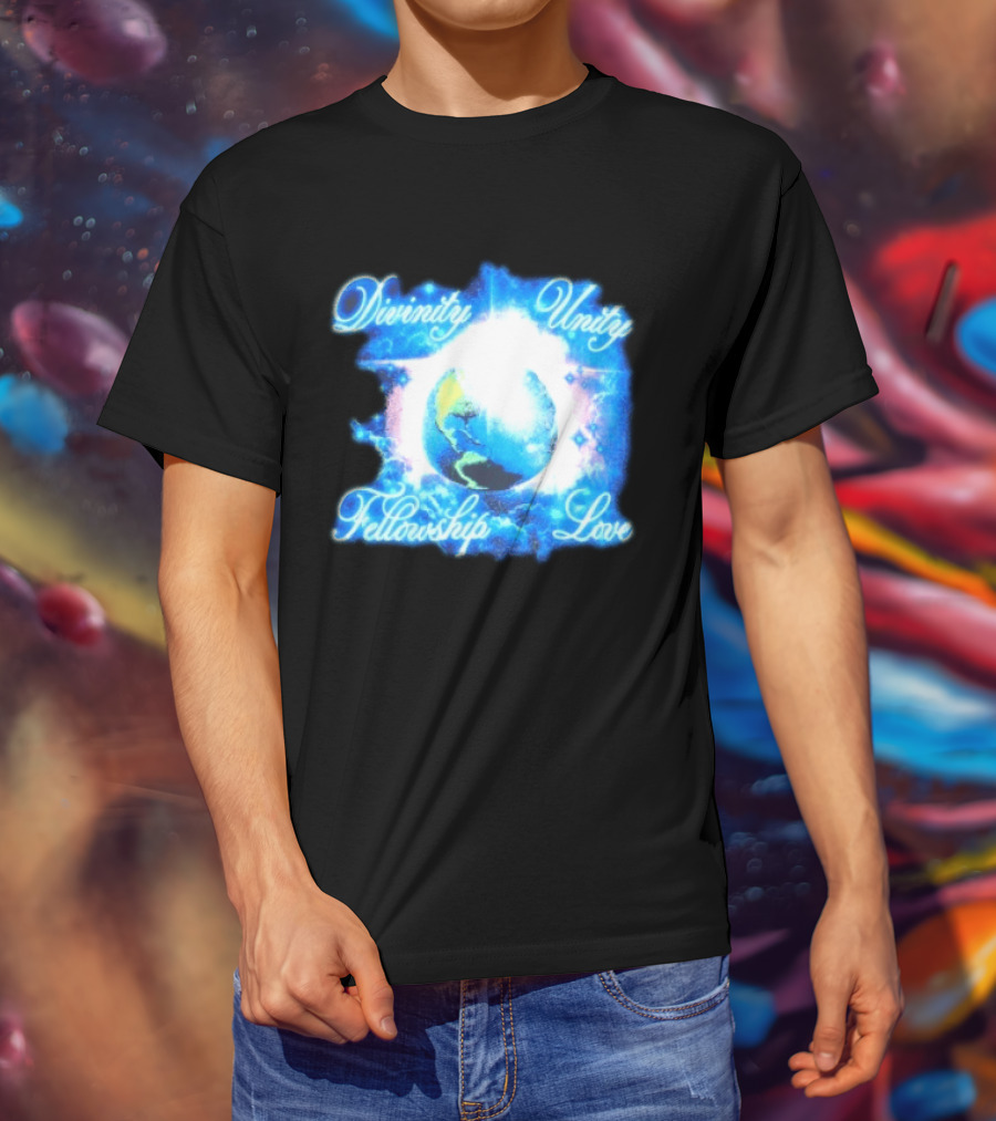 Divinity Unity Fellowship Love Earth Glow T-Shirt