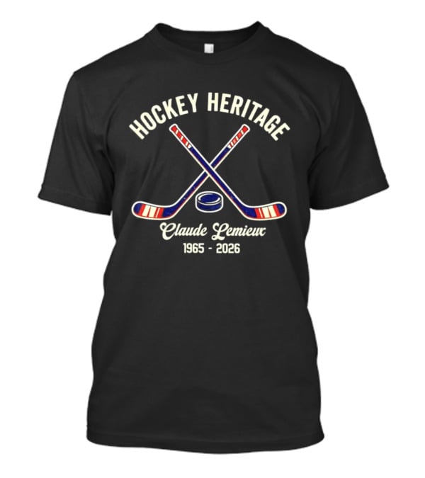 Hockey Heritage Claude Lemieux 1965 2026 Vintage Ice Hockey Sticks T-Shirt