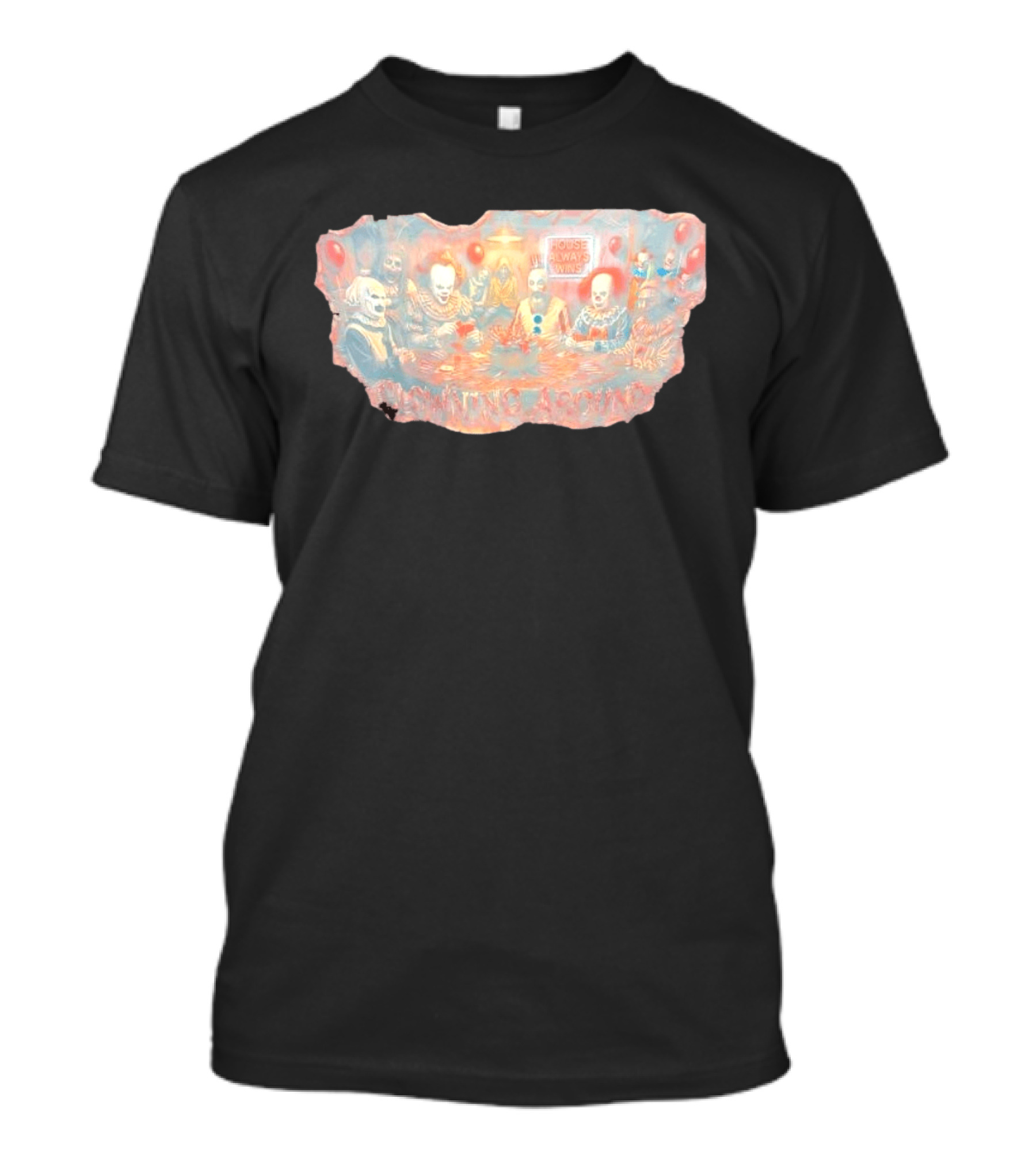 House Of 1000 Corpses House Always Wins Clowning Around Poker Table T-Shirt
