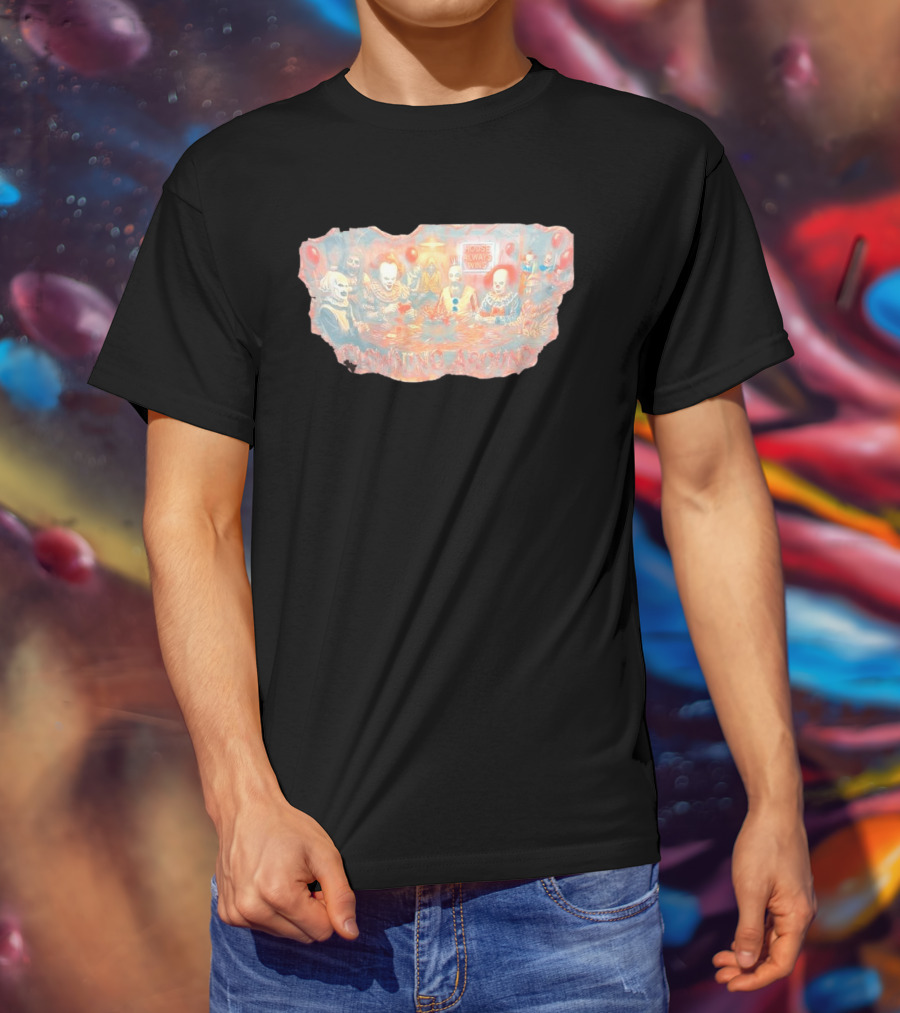 House Of 1000 Corpses House Always Wins Clowning Around Poker Table T-Shirt