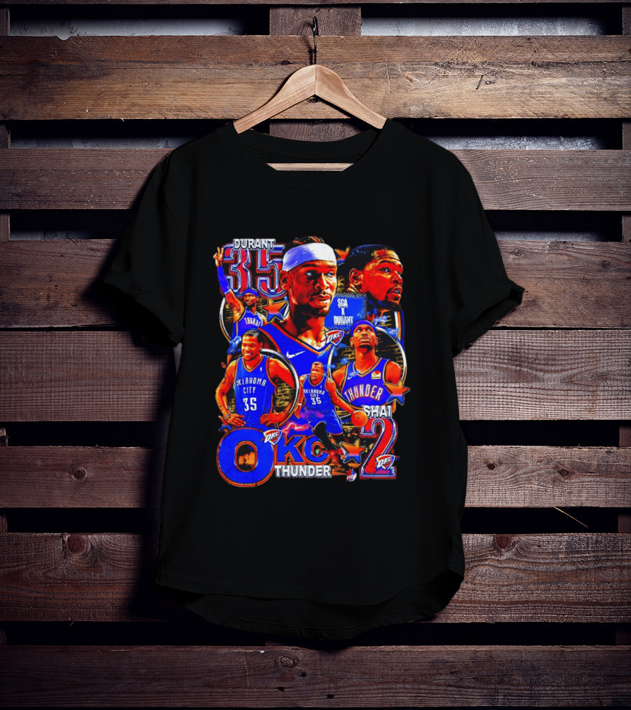 Oklahoma City Thunder Durant 35 Shai 2 OKC Team T-Shirt
