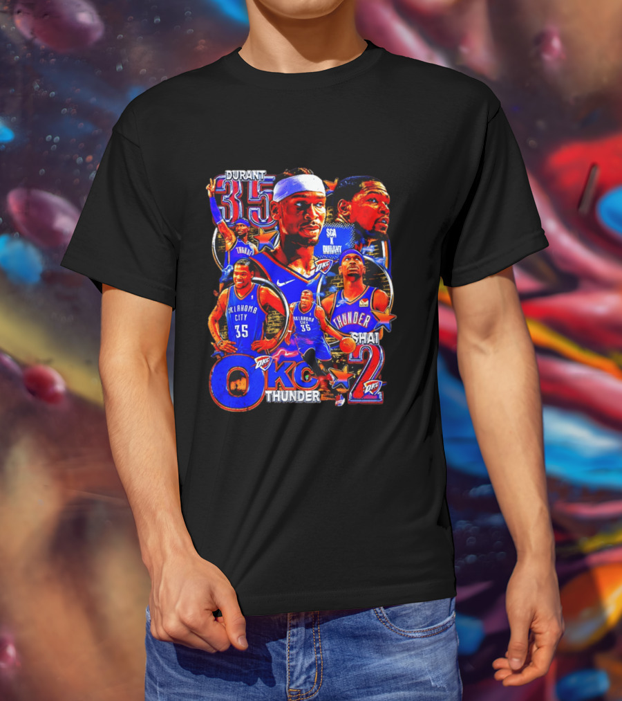 Oklahoma City Thunder Durant 35 Shai 2 OKC Team T-Shirt