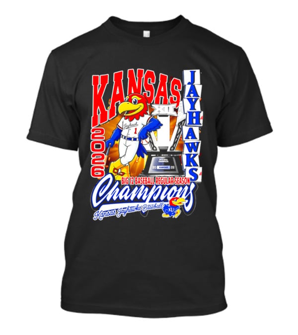 Kansas Jayhawks 2026 Big 12 Baseball Regular Season Champions T-Shirt