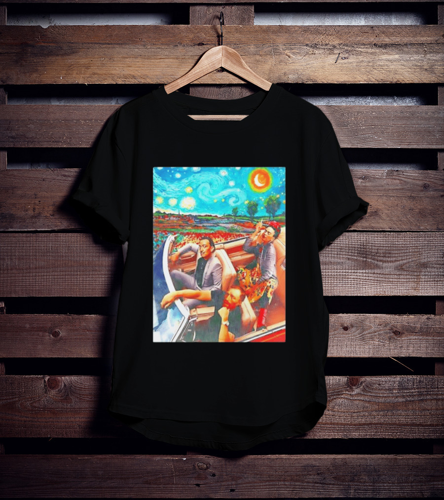 Salvador Dalí Frida Kahlo Vincent Van Gogh Starry Night Road Trip T-Shirt