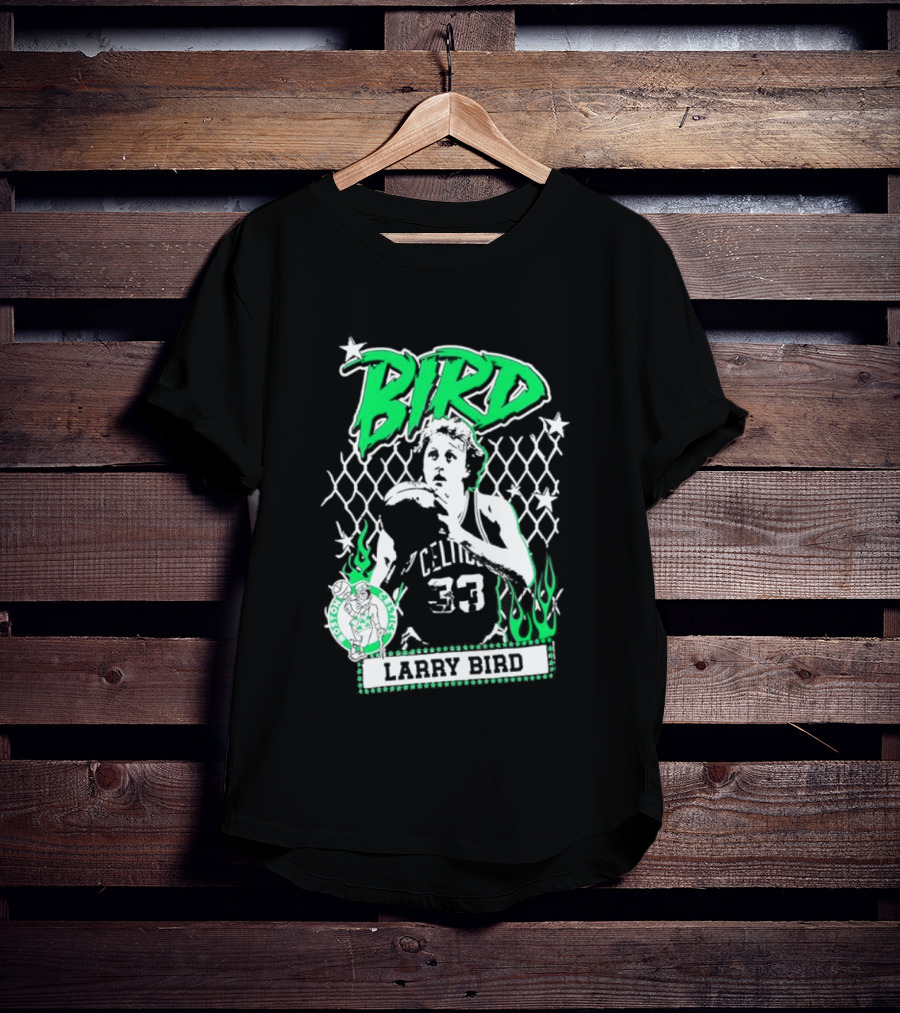 Boston Celtics Larry Bird NBA Player Number 33 T-Shirt
