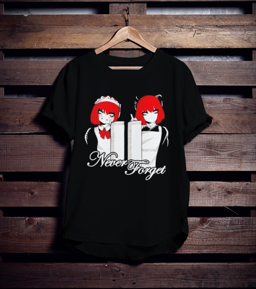 Maid Anime 9 11 Twin Towers Never Forget T-Shirt