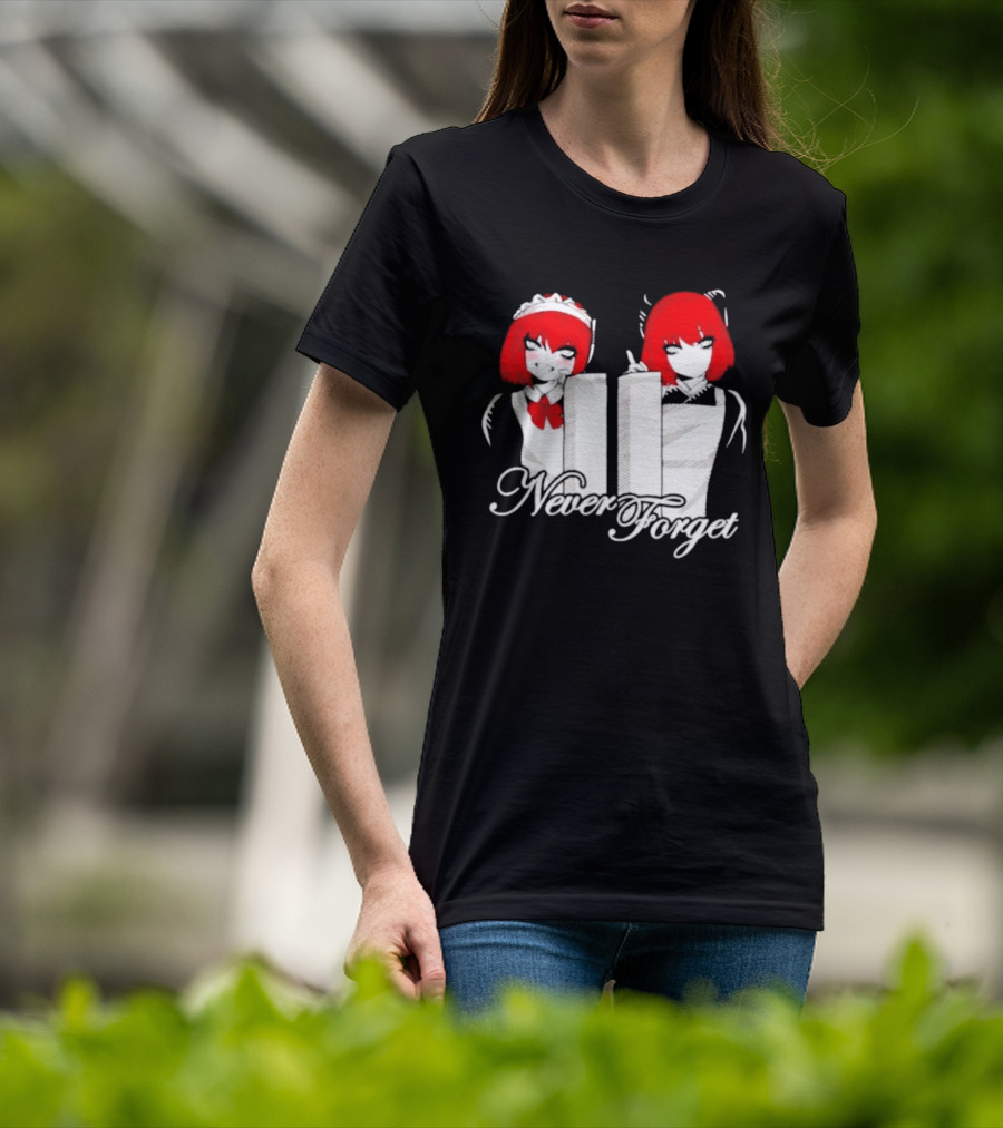 Maid Anime 9 11 Twin Towers Never Forget T-Shirt