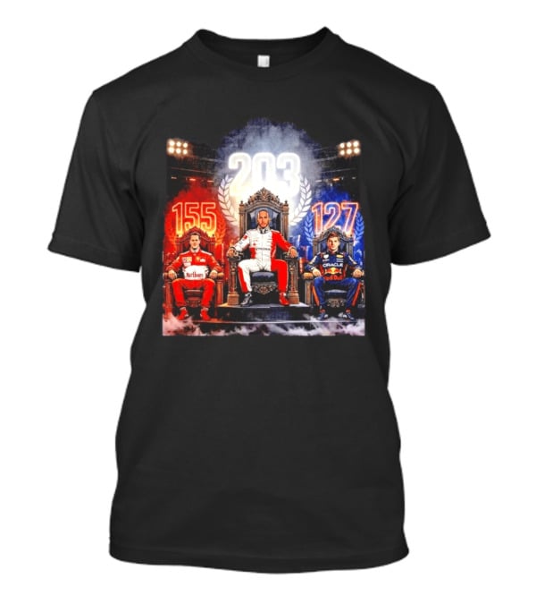 Michael Schumacher Lewis Hamilton Max Verstappen F1 155 203 127 Racing Legends T-Shirt