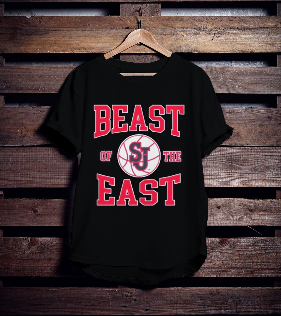 St. Johns Red Storm Beast Of The East Basketball SJ T-Shirt