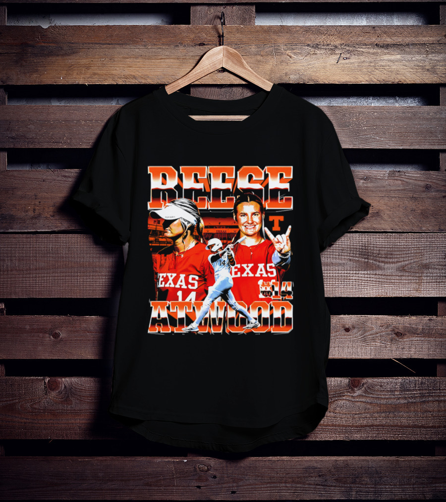 Texas Longhorns Softball Reese Atwood Player 14 Collage T-Shirt