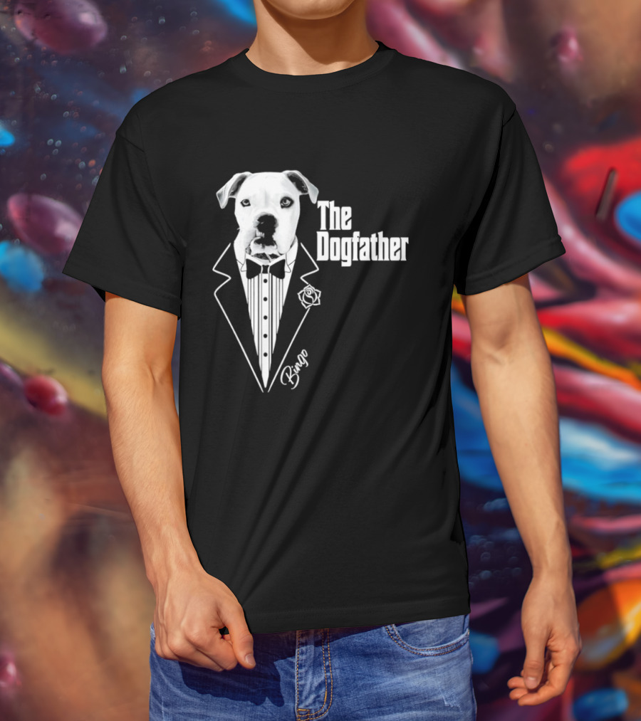 The Dogfather Bingo Tuxedo Bow Tie Rose Godfather Movie Pet Owner T-Shirt