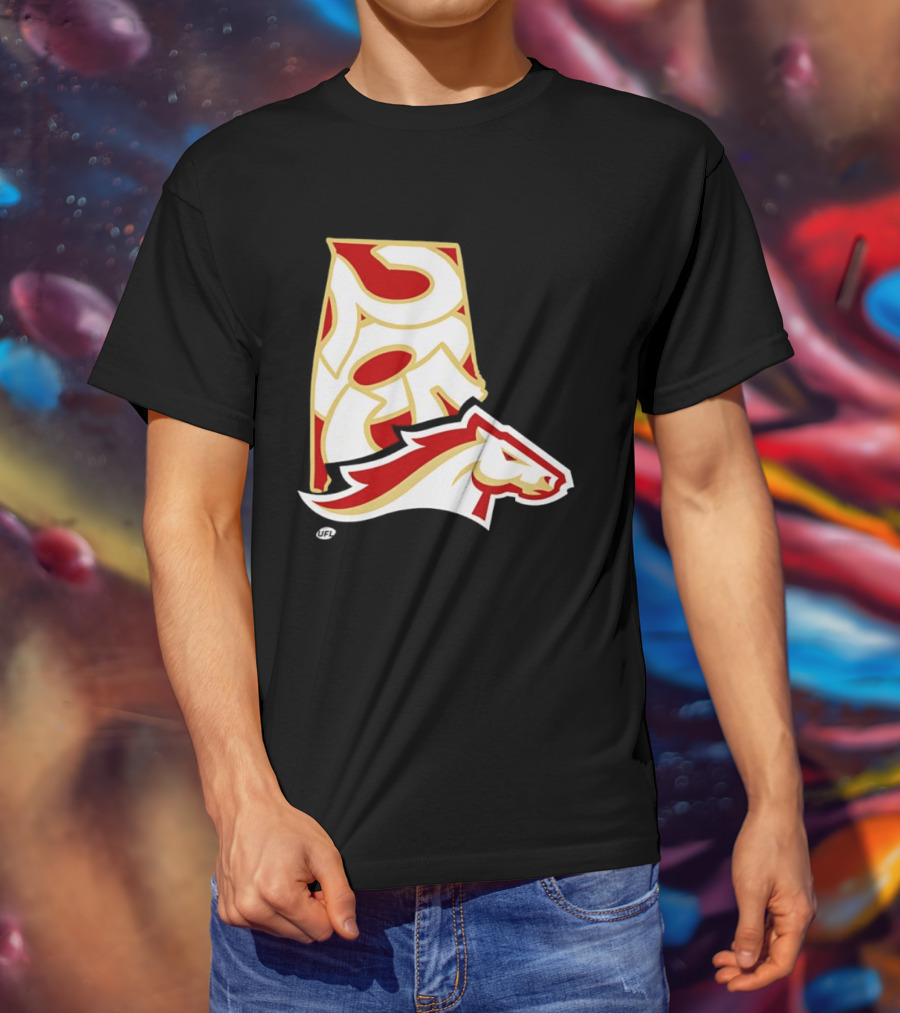 Arkansas Razorbacks Map Logo With Horsehead T-Shirt