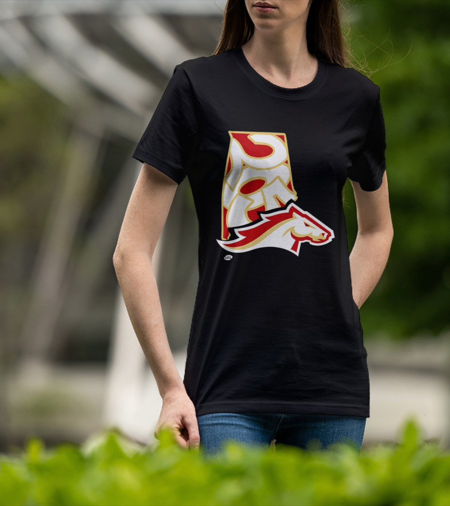 Arkansas Razorbacks Map Logo With Horsehead T-Shirt