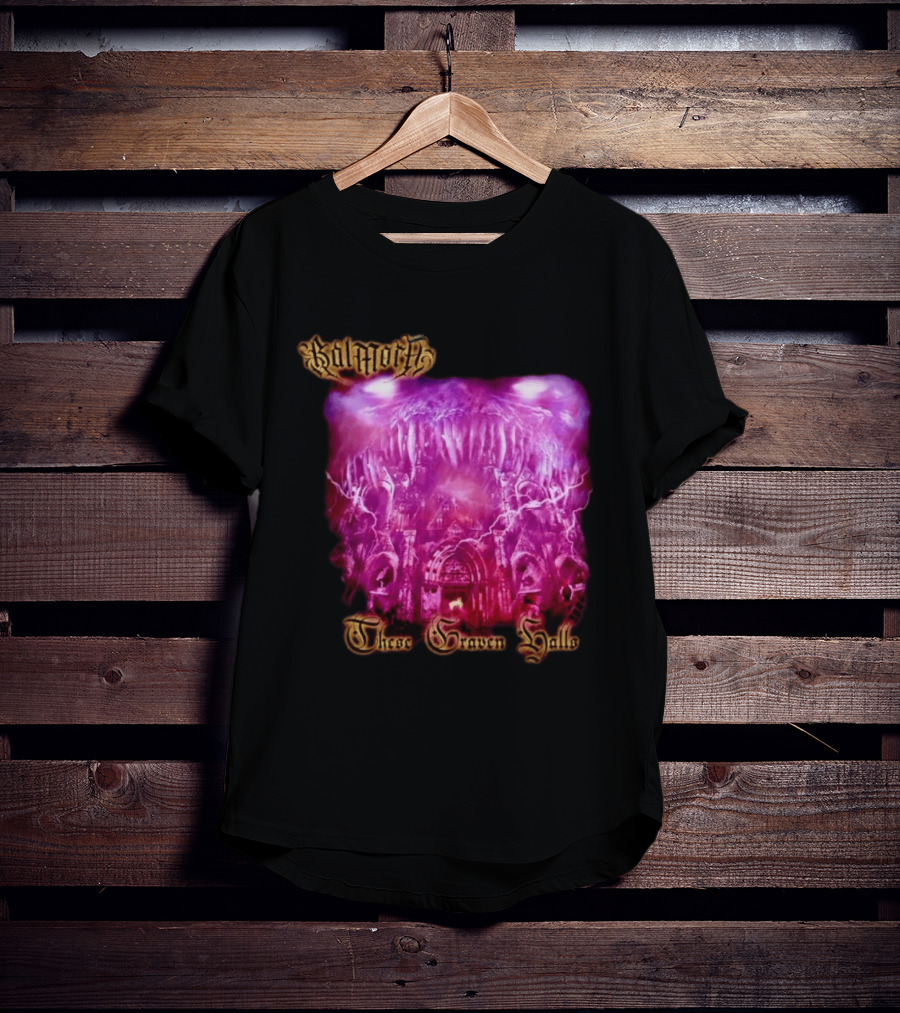 Balmorth These Graven Halls Gothic Purple Cathedral Fantasy T-Shirt