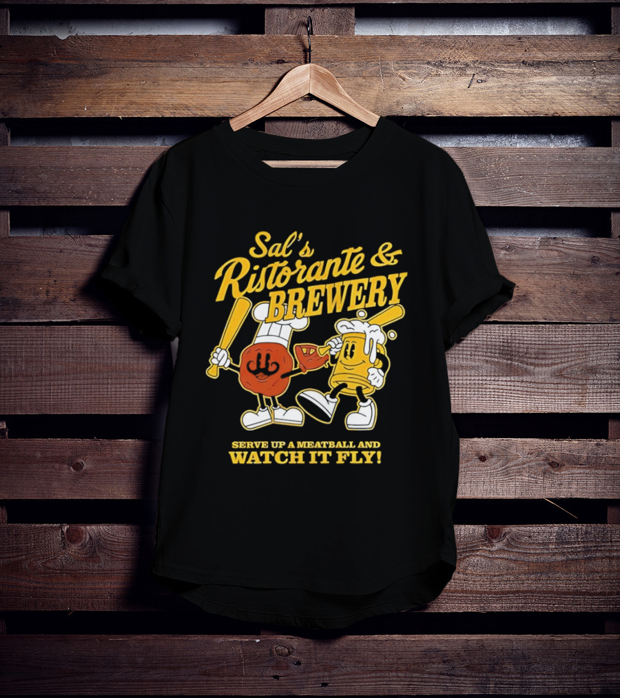 Baseball Sal’s Ristorante Brewery Serve Up A Meatball And It Fly T-Shirt