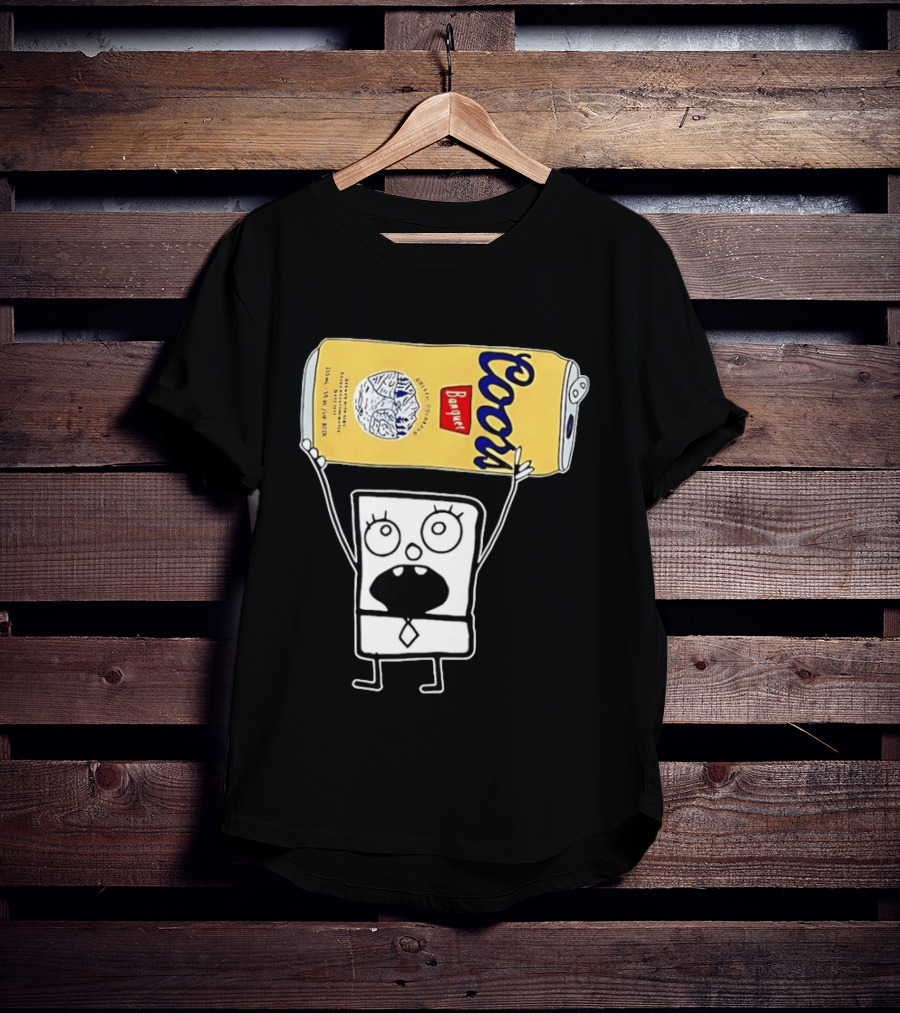 Coors Banquet Blocky Comic 355mL 5 Alc Vol Golden Colorado ESTD 1873 Refreshing T-Shirt