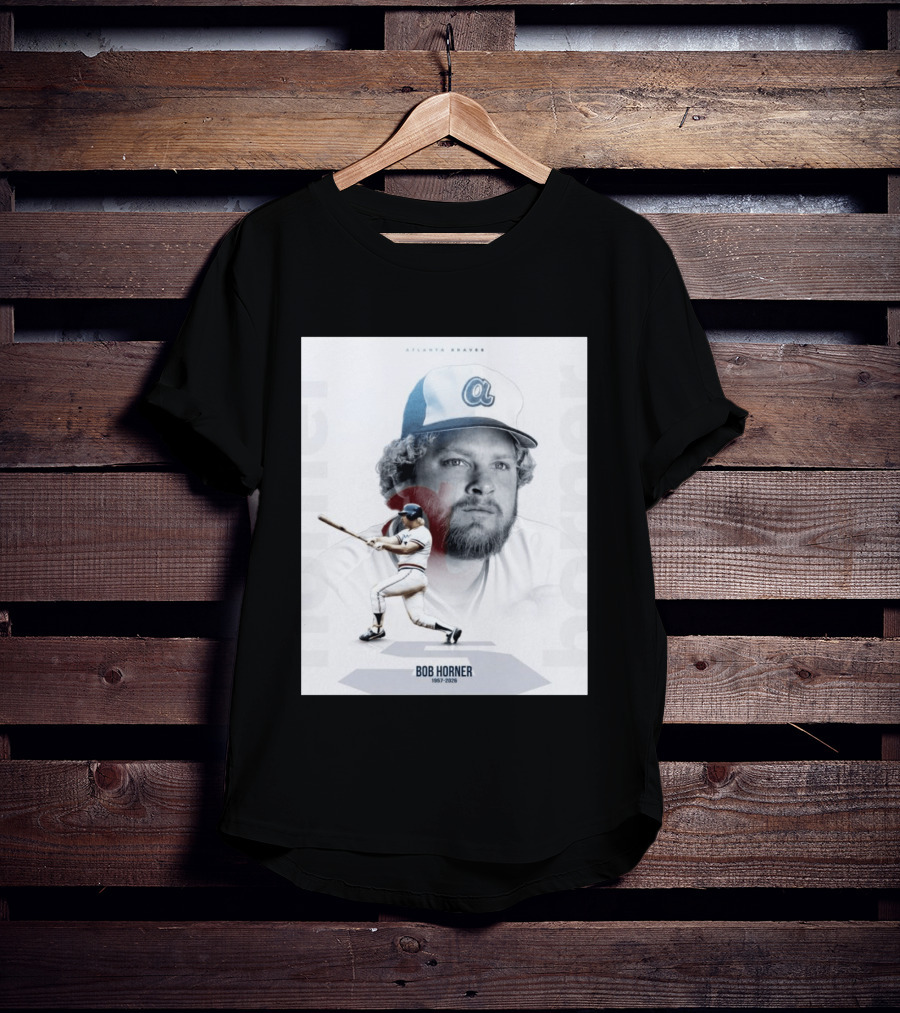 Atlanta Braves Bob Horner 1957 2026 Vintage Baseball T-Shirt
