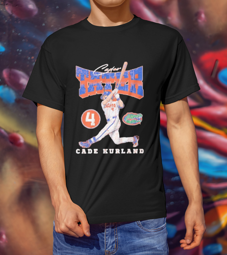 Cader Tater Florida Gators Cade Kurland Number 4 Baseball T-Shirt