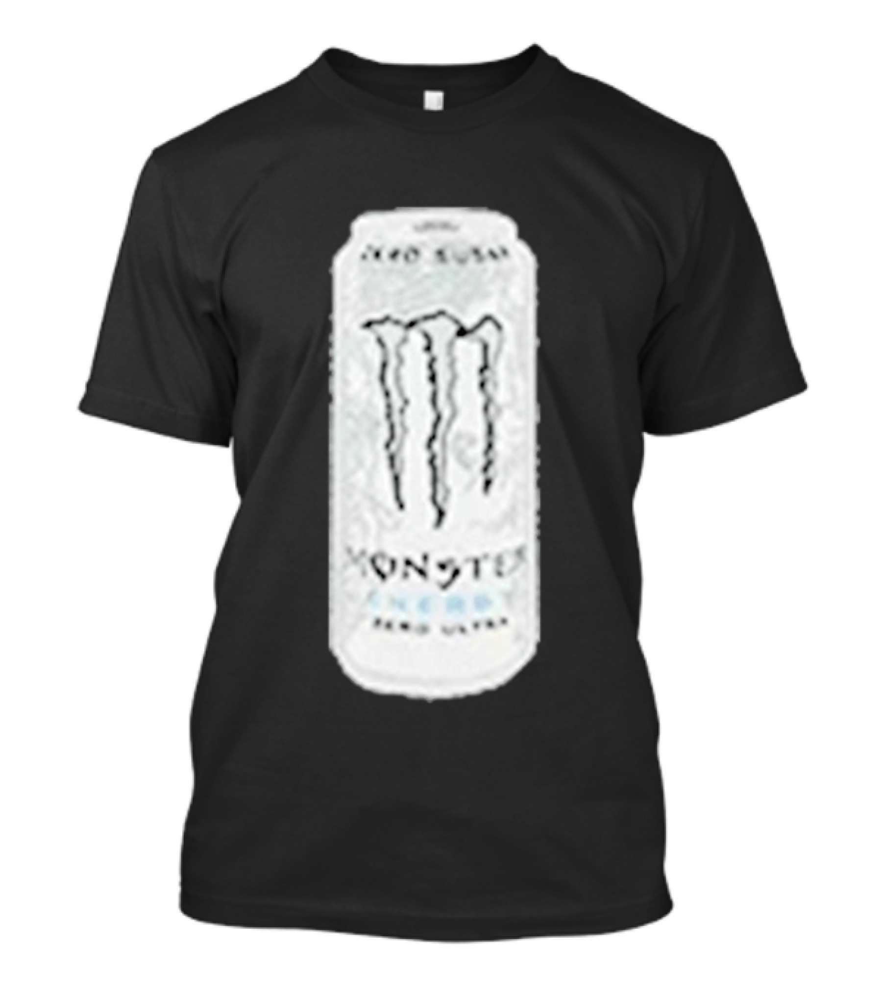 Monster Energy Zero Sugar White Can Patch T-Shirt