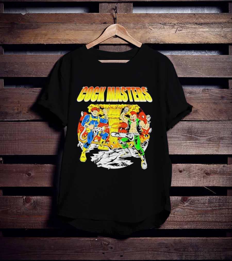 Cock Masters Cartoon Characters With Classic Action Pose T-Shirt