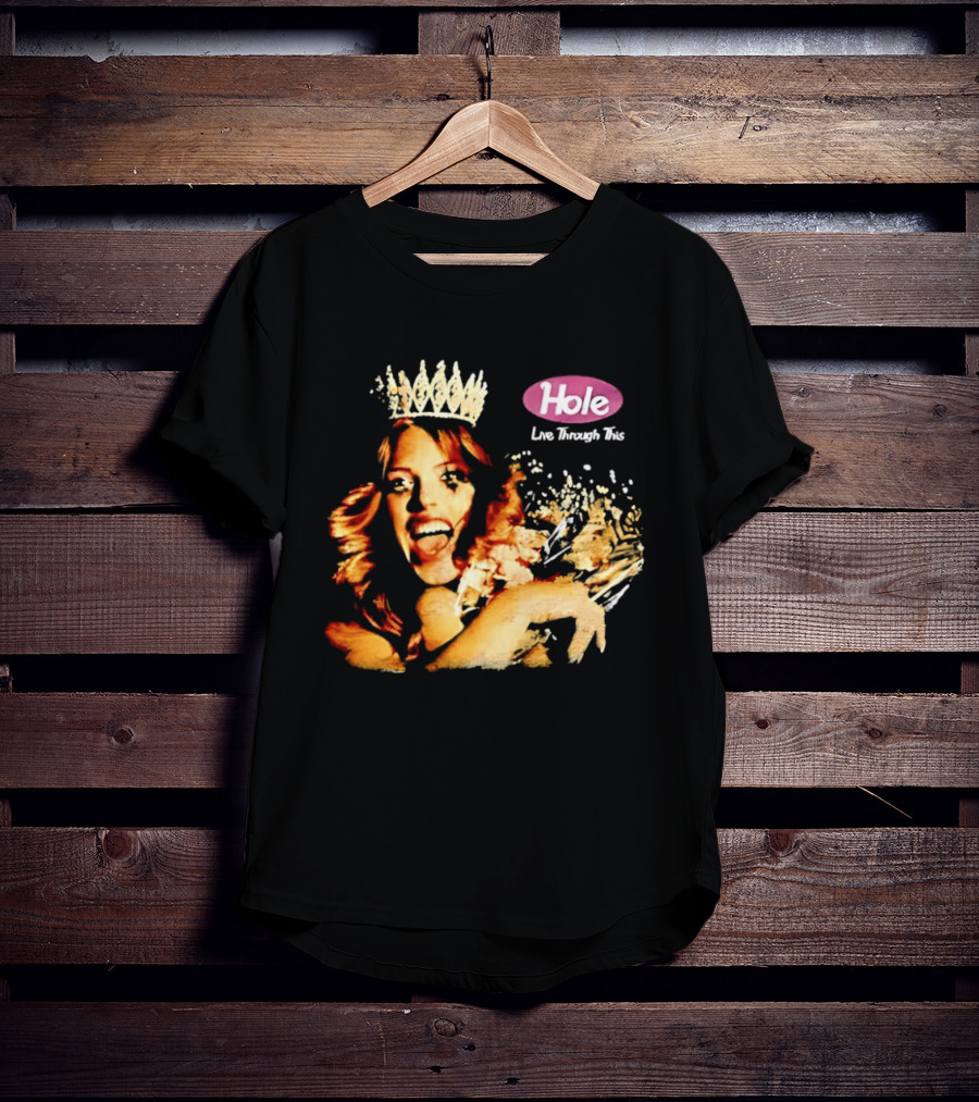 Courtney Love Hole Live Through This 1994 Alternative Rock Album Cover T-Shirt