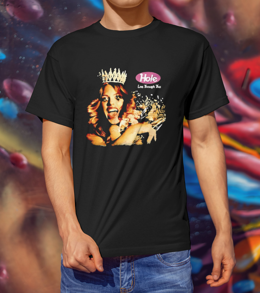 Courtney Love Hole Live Through This 1994 Alternative Rock Album Cover T-Shirt