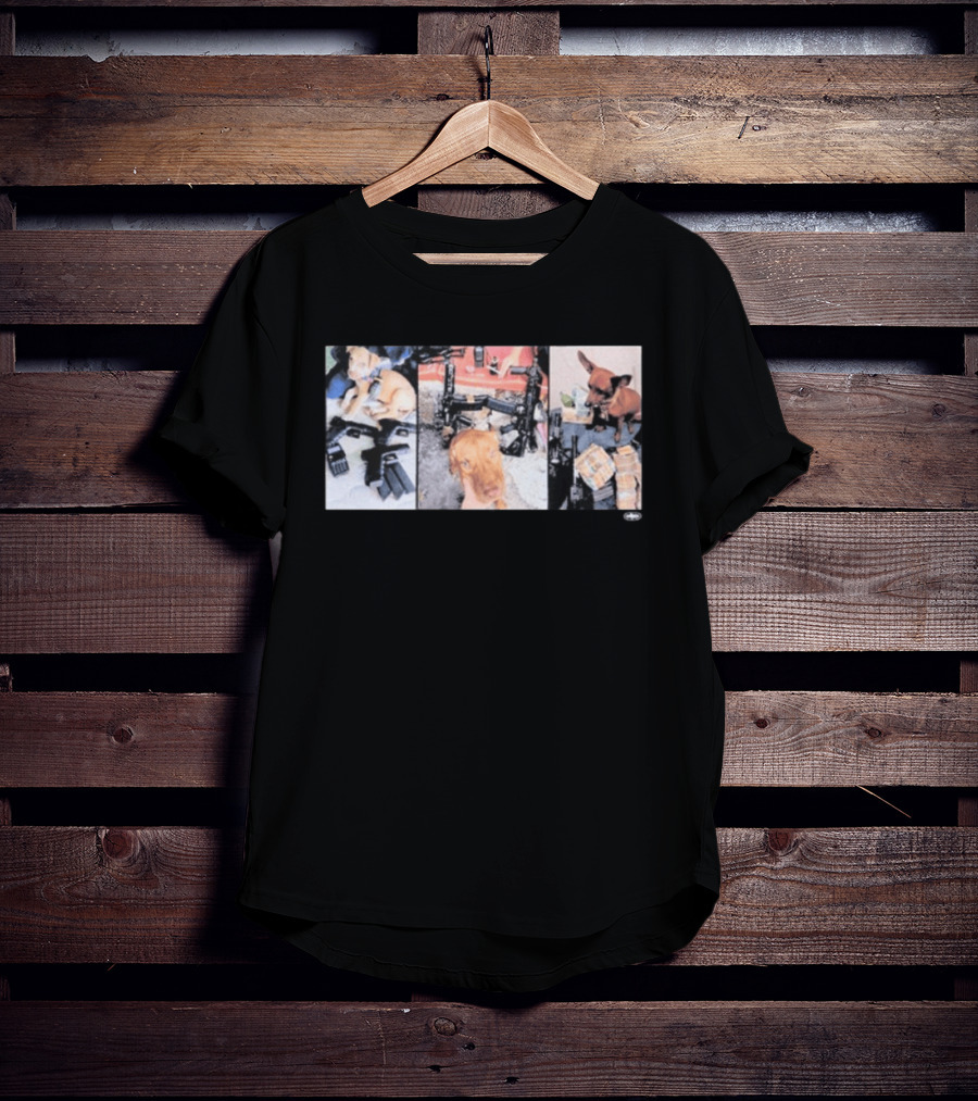 Crtzrtw Narco Pets Dogs Guns Money T-Shirt