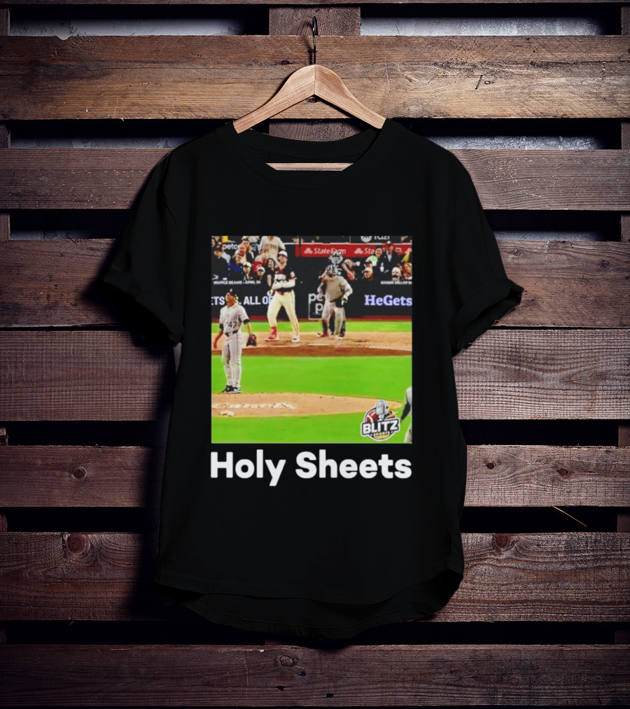Padres Blitz Baseball Holy Sheets Petco Park T-Shirt