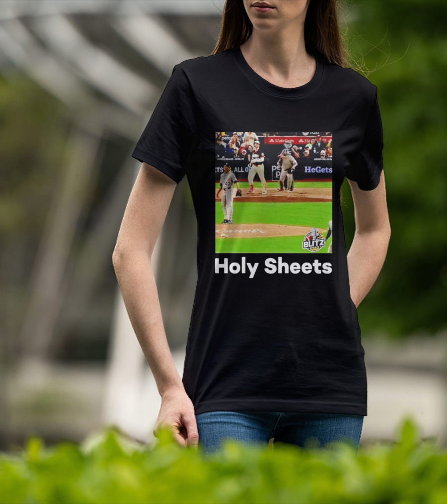 Padres Blitz Baseball Holy Sheets Petco Park T-Shirt