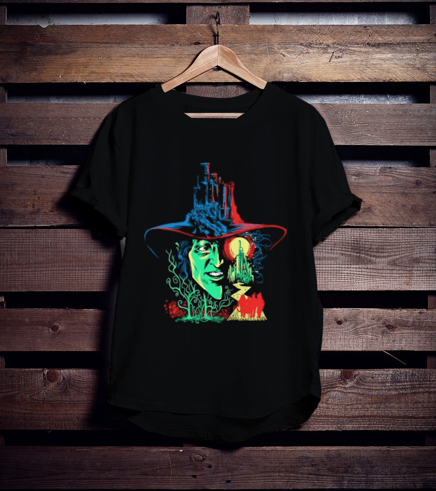 Pieces Of Oz Emerald City Wizard Face And Hat In Artistic T-Shirt