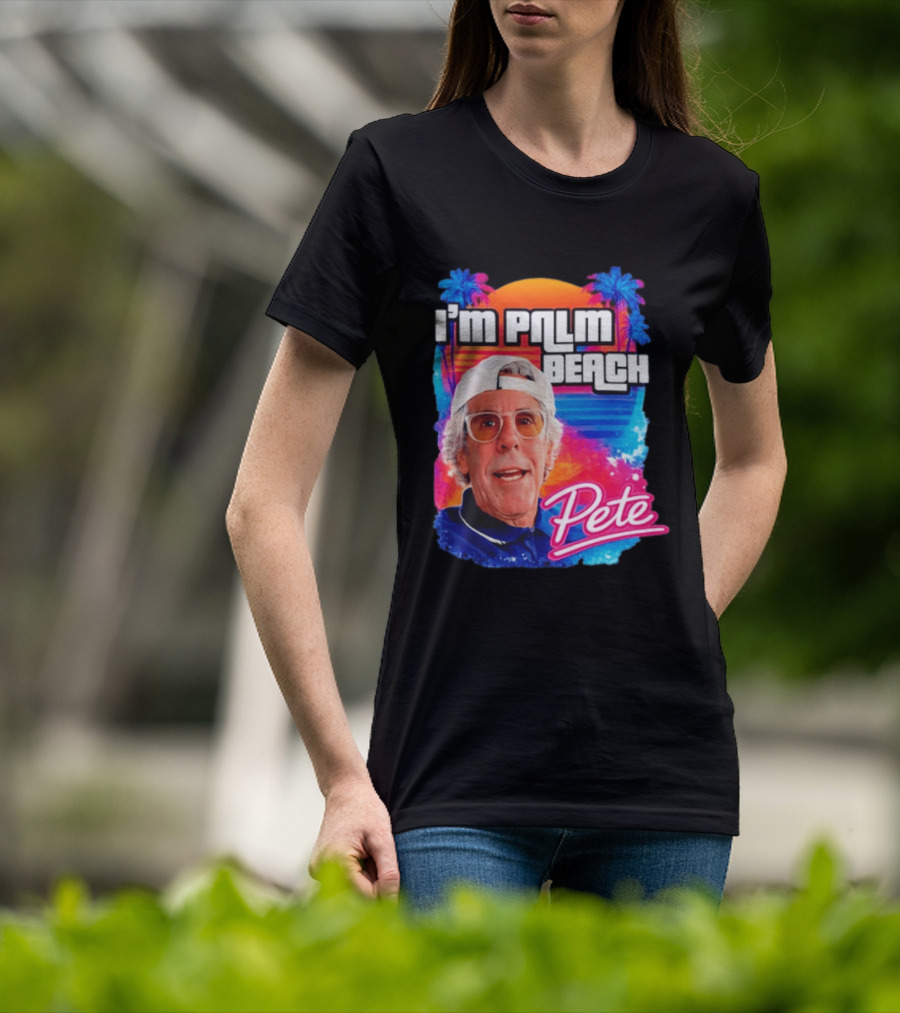I'm Palm Beach Pete Retro Sunset Tropical Vibes Ocean Blue T-Shirt