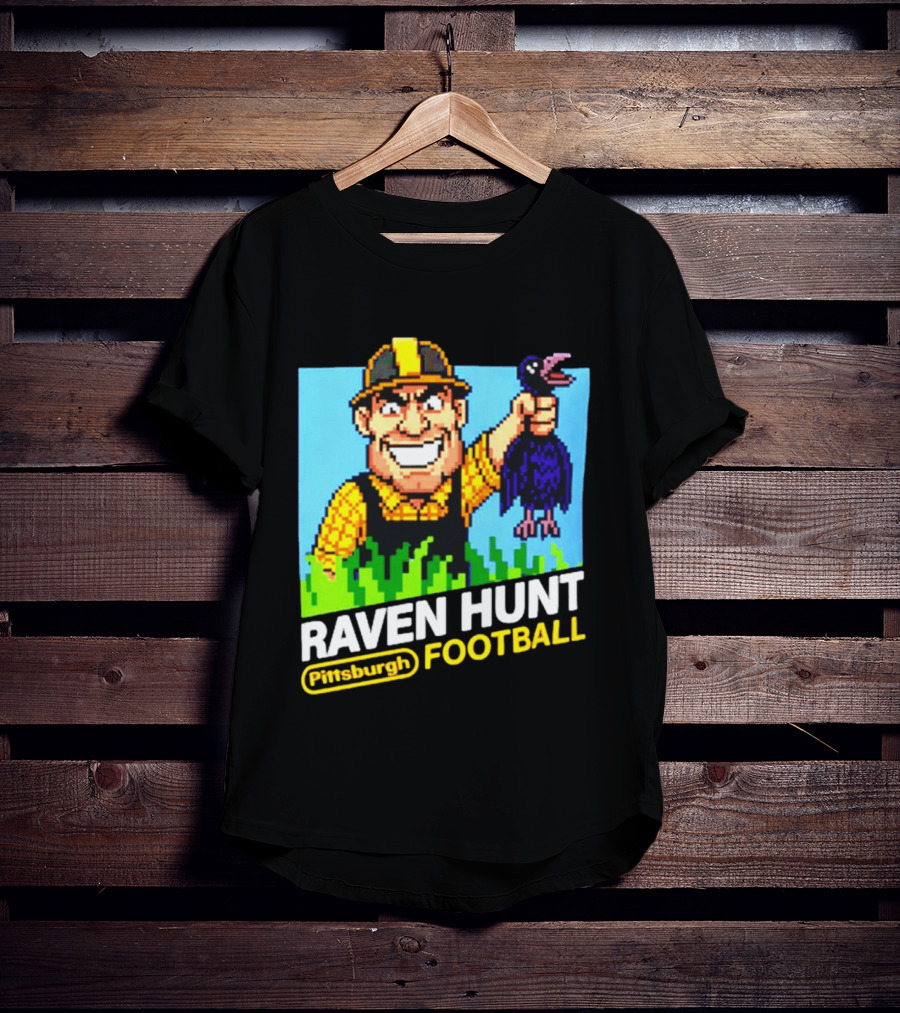 Raven Hunt Pittsburgh Football 8bit Game T-Shirt