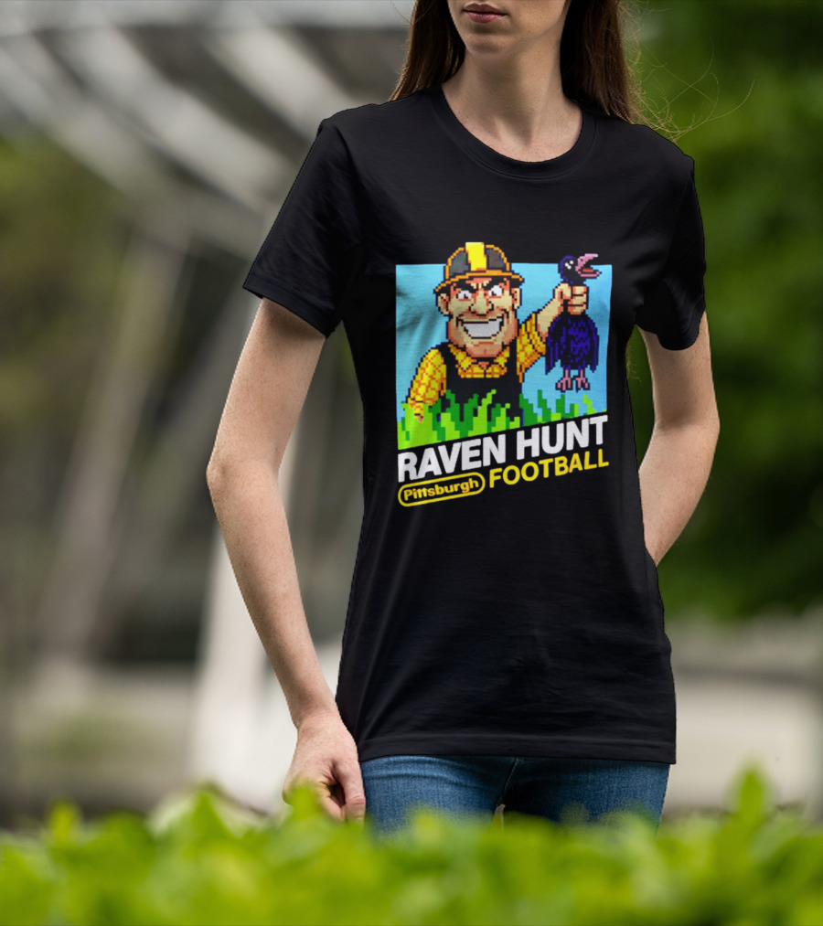 Raven Hunt Pittsburgh Football 8bit Game T-Shirt